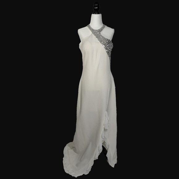 Vichy Full Length Evening Gown with sequence NWT - Picture 1 of 2